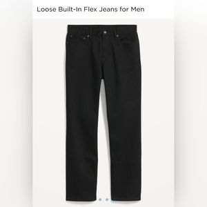 Men's Old Navy Loose Built-in Flex Jeans Black 36×34